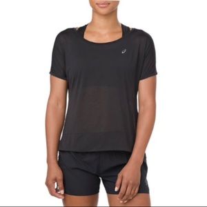 NWT ASICS performance black crop top - XS